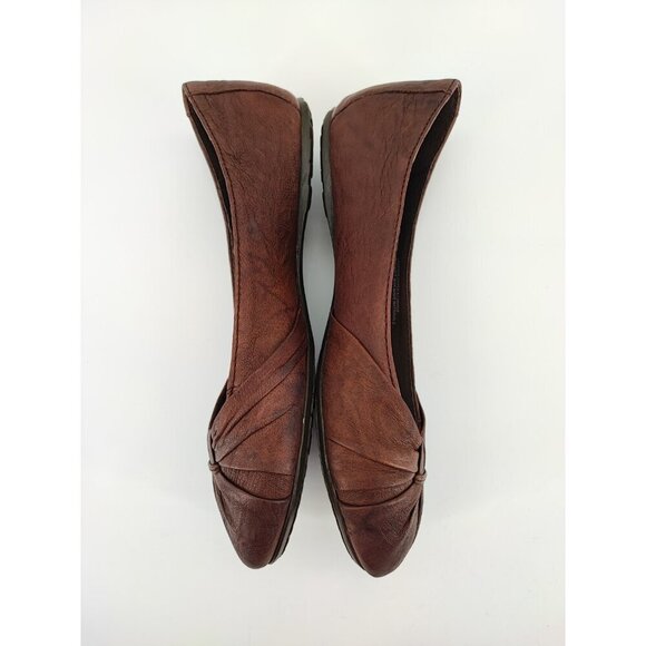 Born Women's Knot Adele Brown Leather Ballet Shoes Size 8 US - Picture 5 of 10